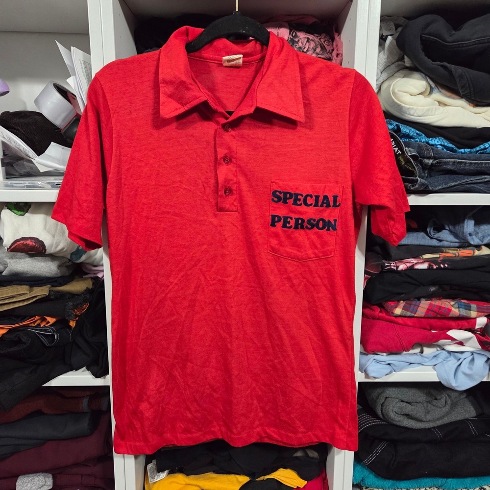 True Vintage 80s Gulf Coast Sportswear Coach Polo Shirt Special Person Mens M